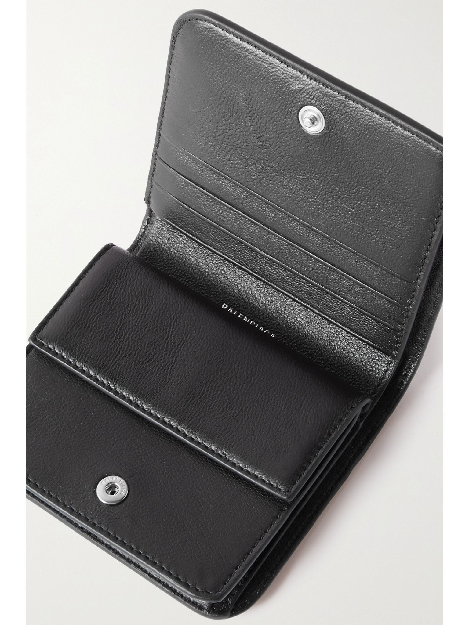 Printed croc-effect leather cardholder Black - 5