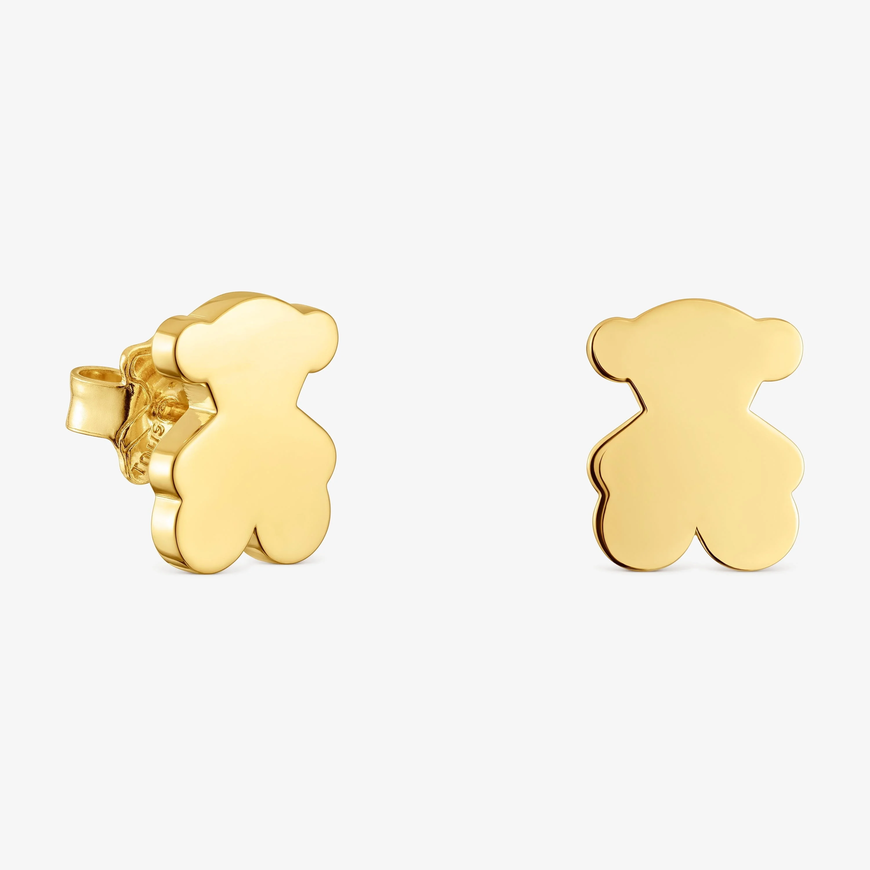 12mm 18K gold vermeil Bear earrings Sweet Dolls - 1