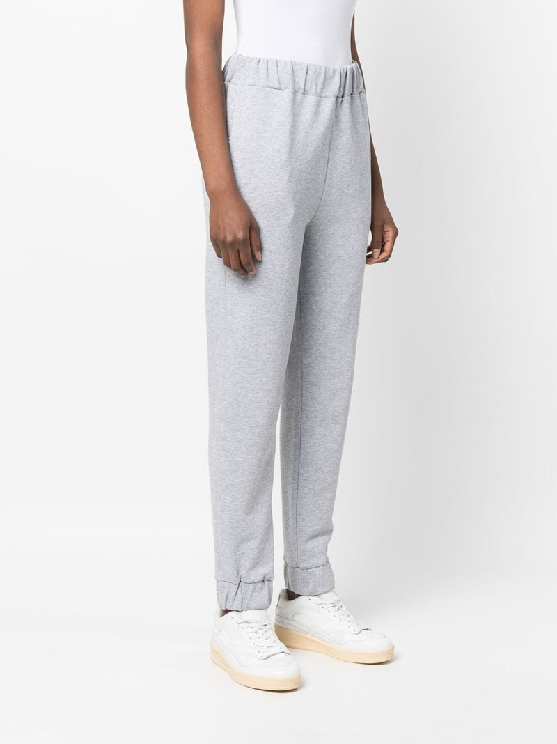 melange-effect slim-cut trousers 3