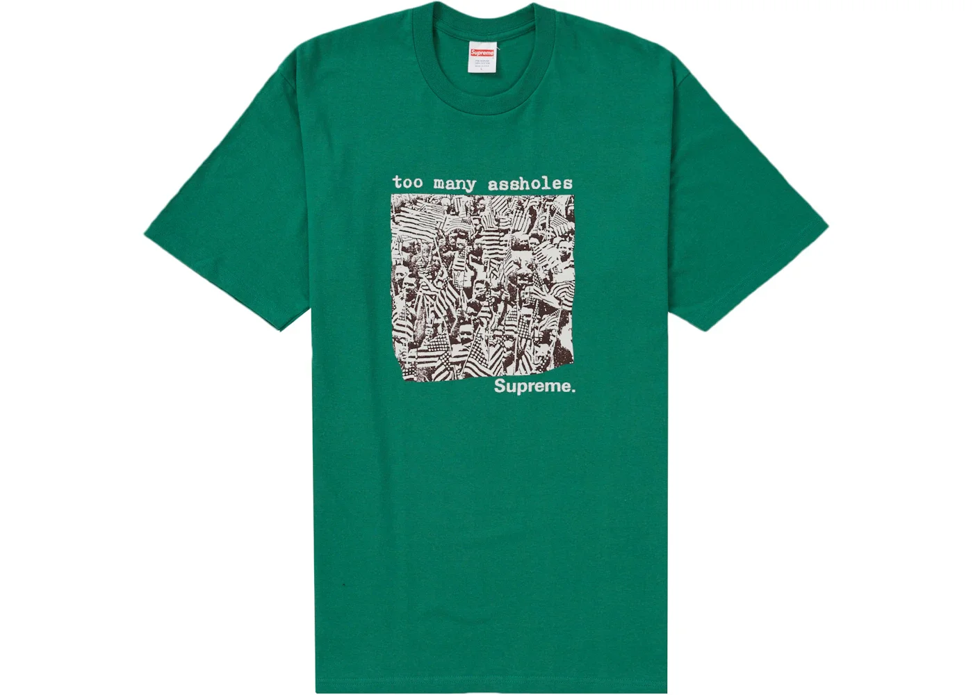 Supreme Too Many Assholes Tee Light Pine - 1
