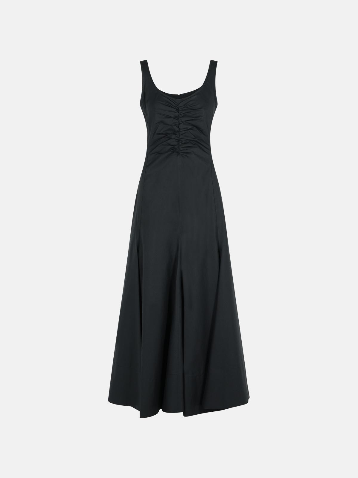 'GALANTE' BLACK COTTON DRESS - 1