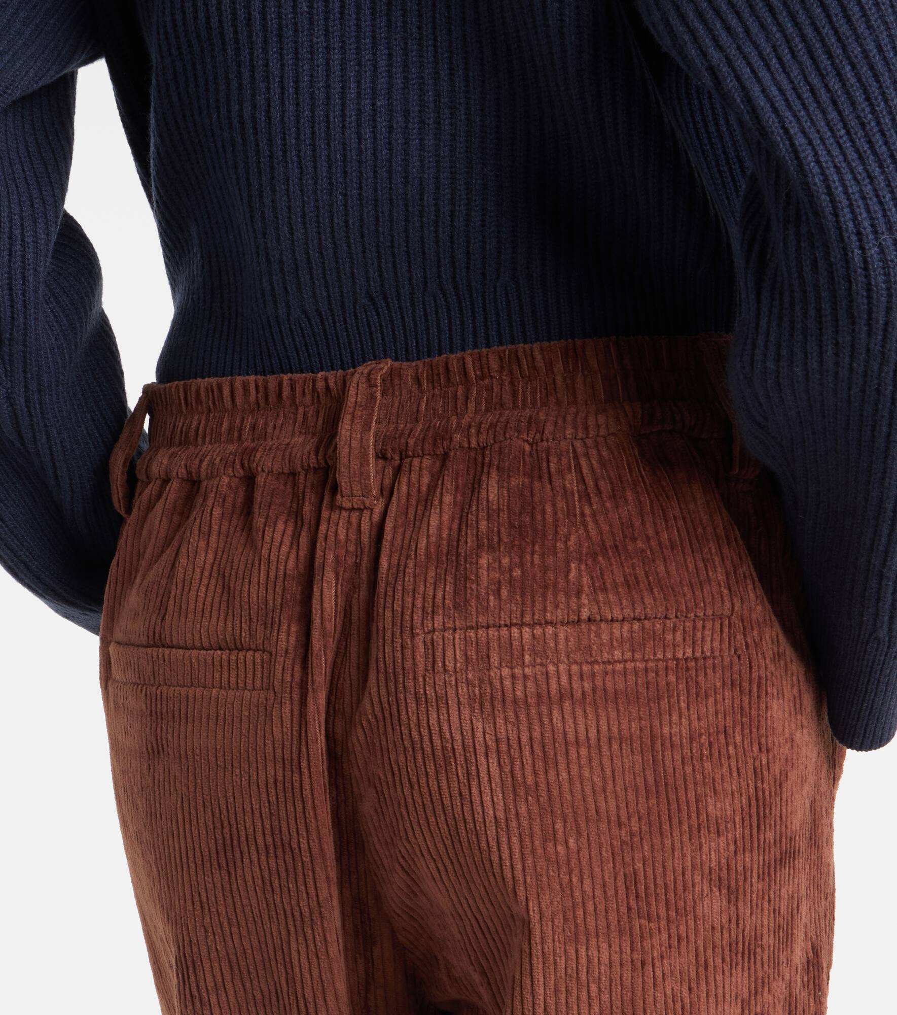 Cotton corduroy wide-leg pants - 6