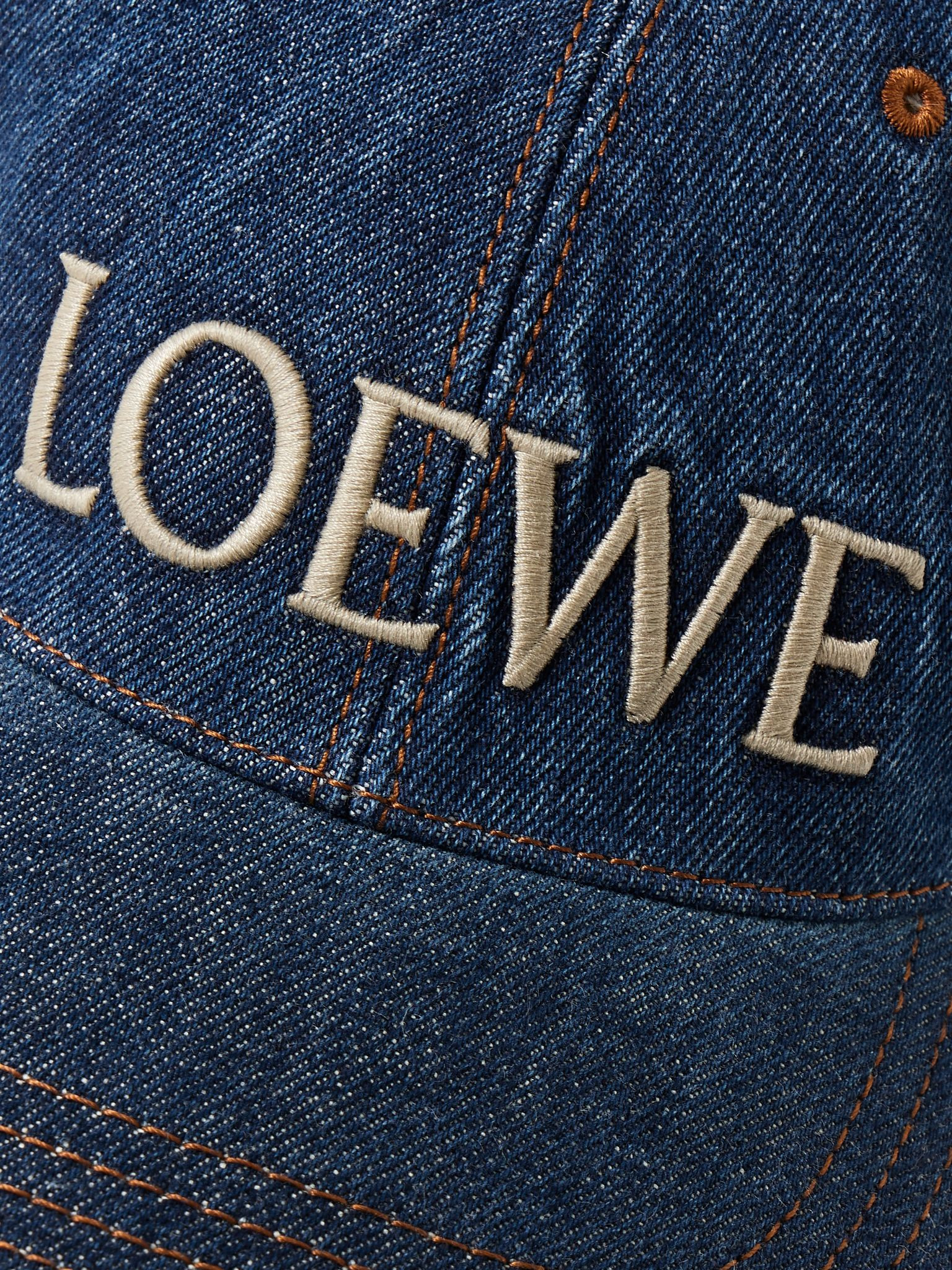 + Paula's Ibiza Appliquéd Logo-Embroidered Denim Baseball Cap Blue - 4