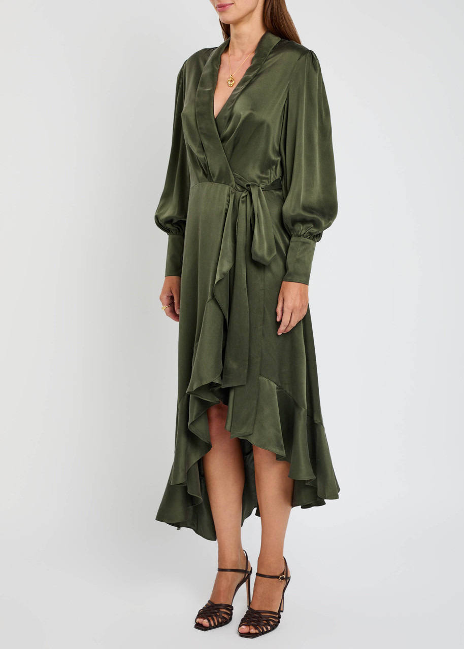 Zimmermann Silk-satin Midi Wrap Dress - 2