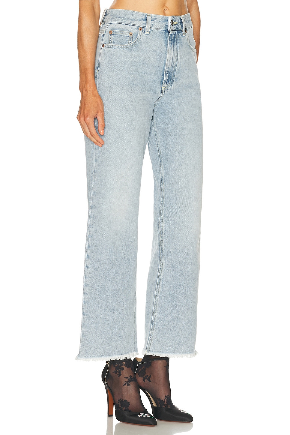 Frayed Hem Straight Leg - 2
