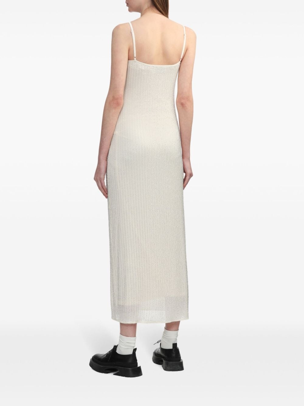 rhinestone-embellished sleeveless maxi dress - 4