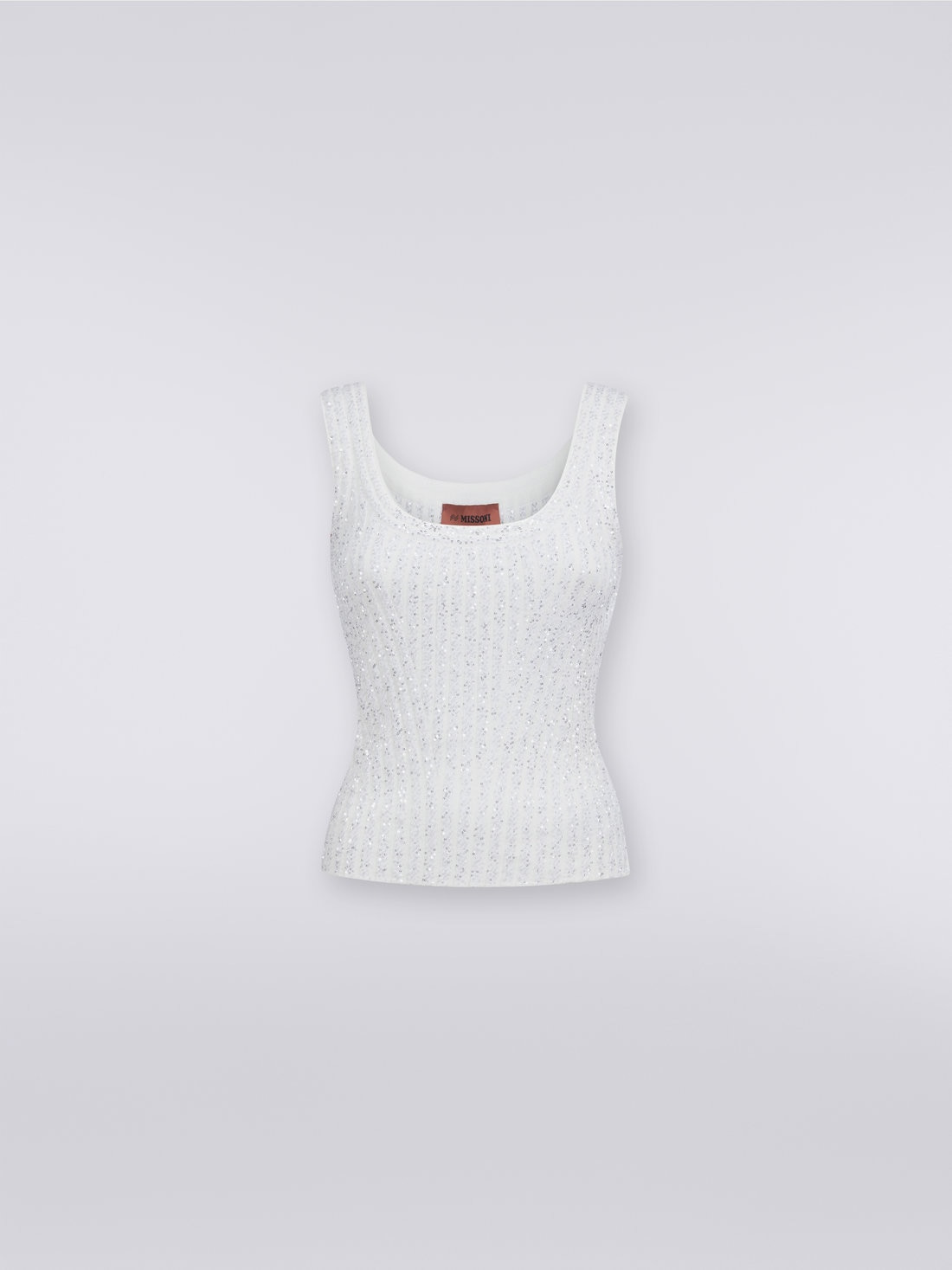 Viscose blend tank top with sequins - 1