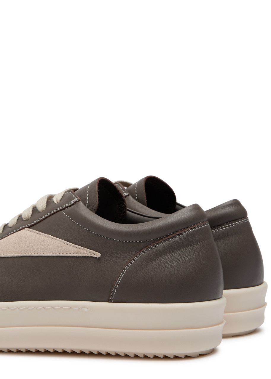 Rick Owens Panelled Leather Sneakers - 4