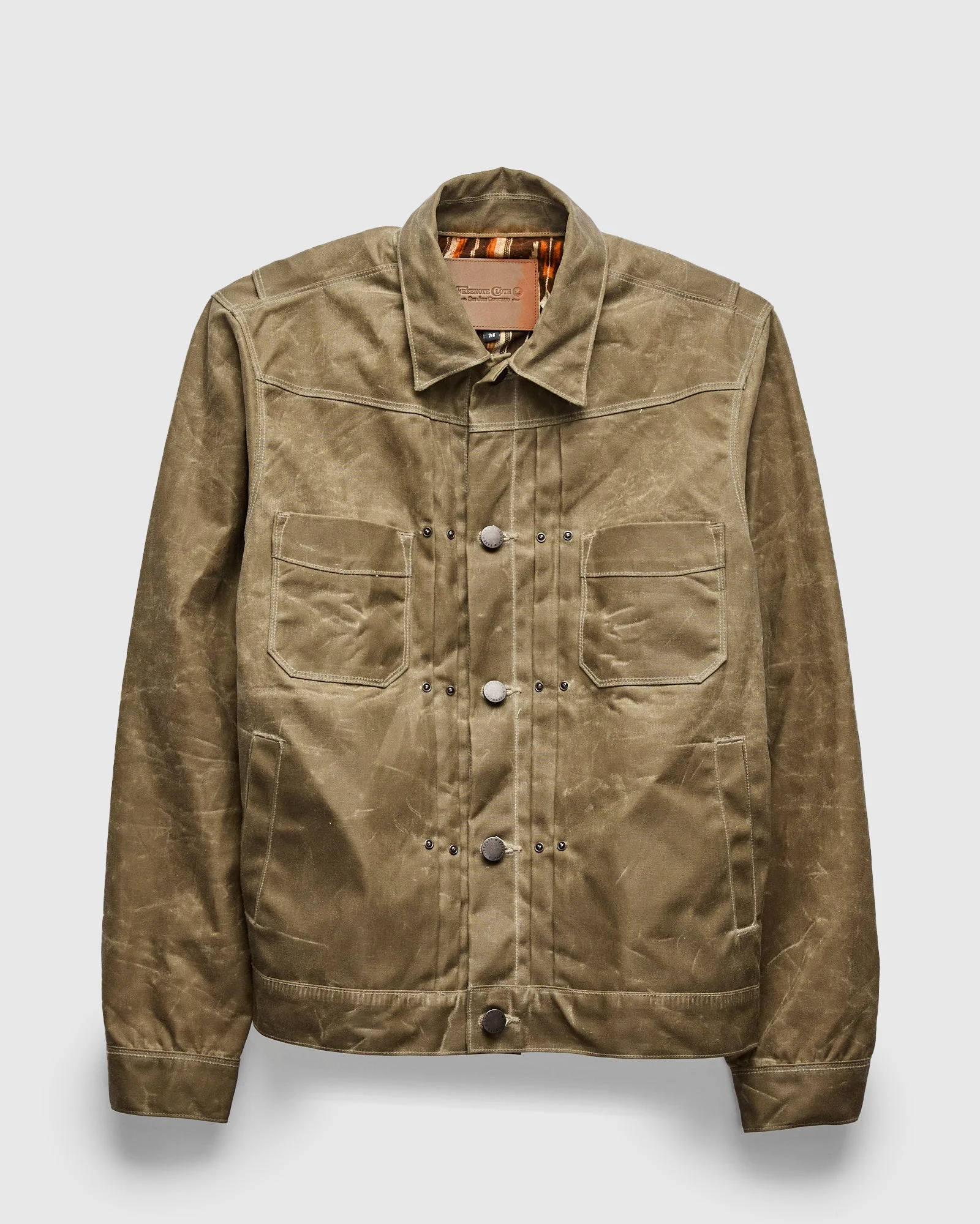 Waxed Canvas Riders Jacket in Tobacco Brown - 1