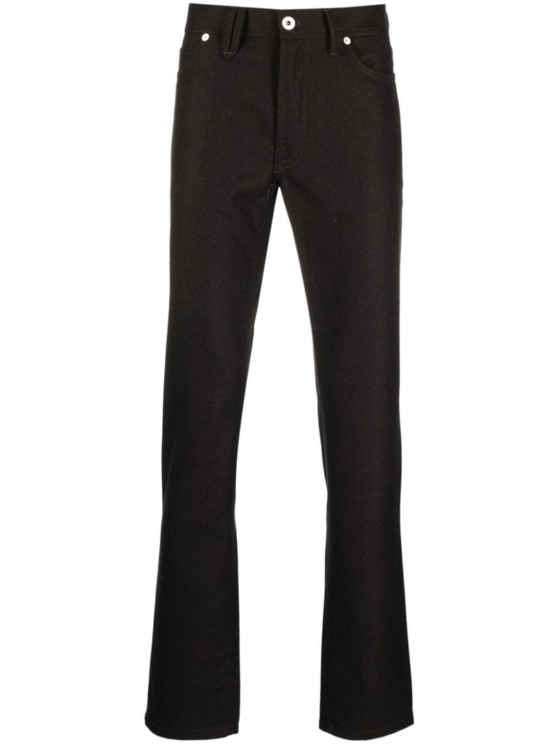 low-rise slim-fit tapered trousers 1