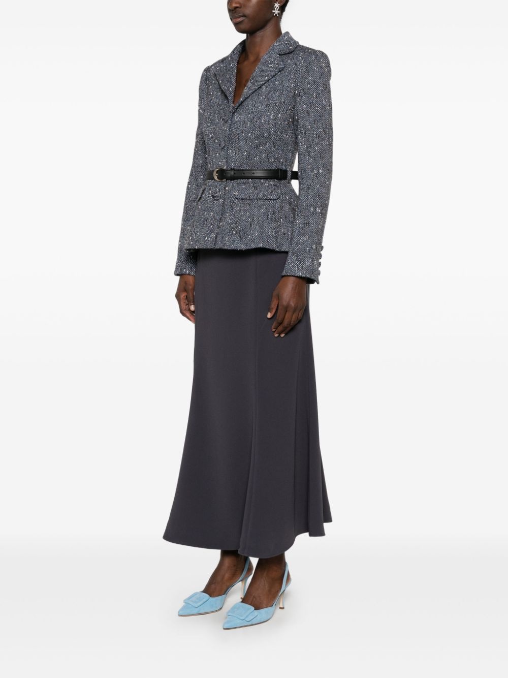 bouclé midi dress - 3