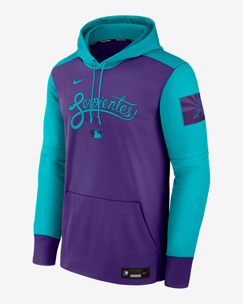 Arizona Diamondbacks Authentic Collection City Connect Men's Nike Therma MLB Pullover Hoodie 1