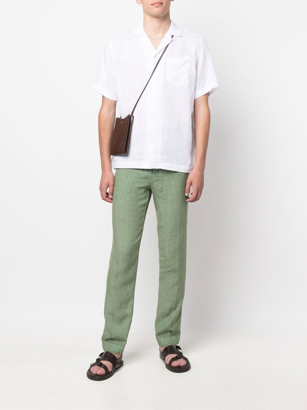 short-sleeve linen shirt - 2