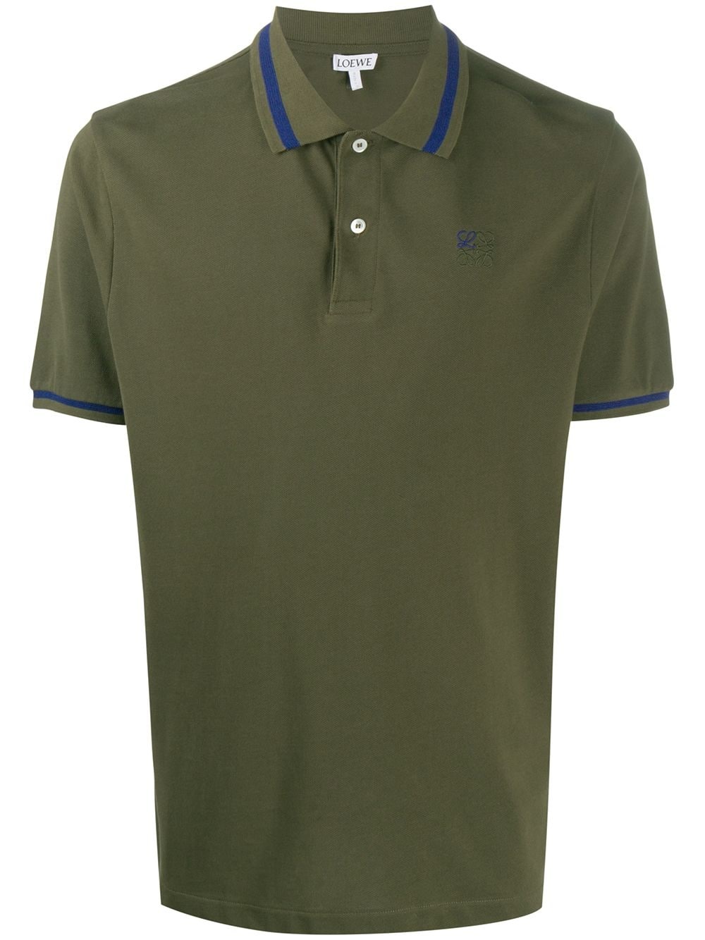 embroidered chest logo polo shirt - 1