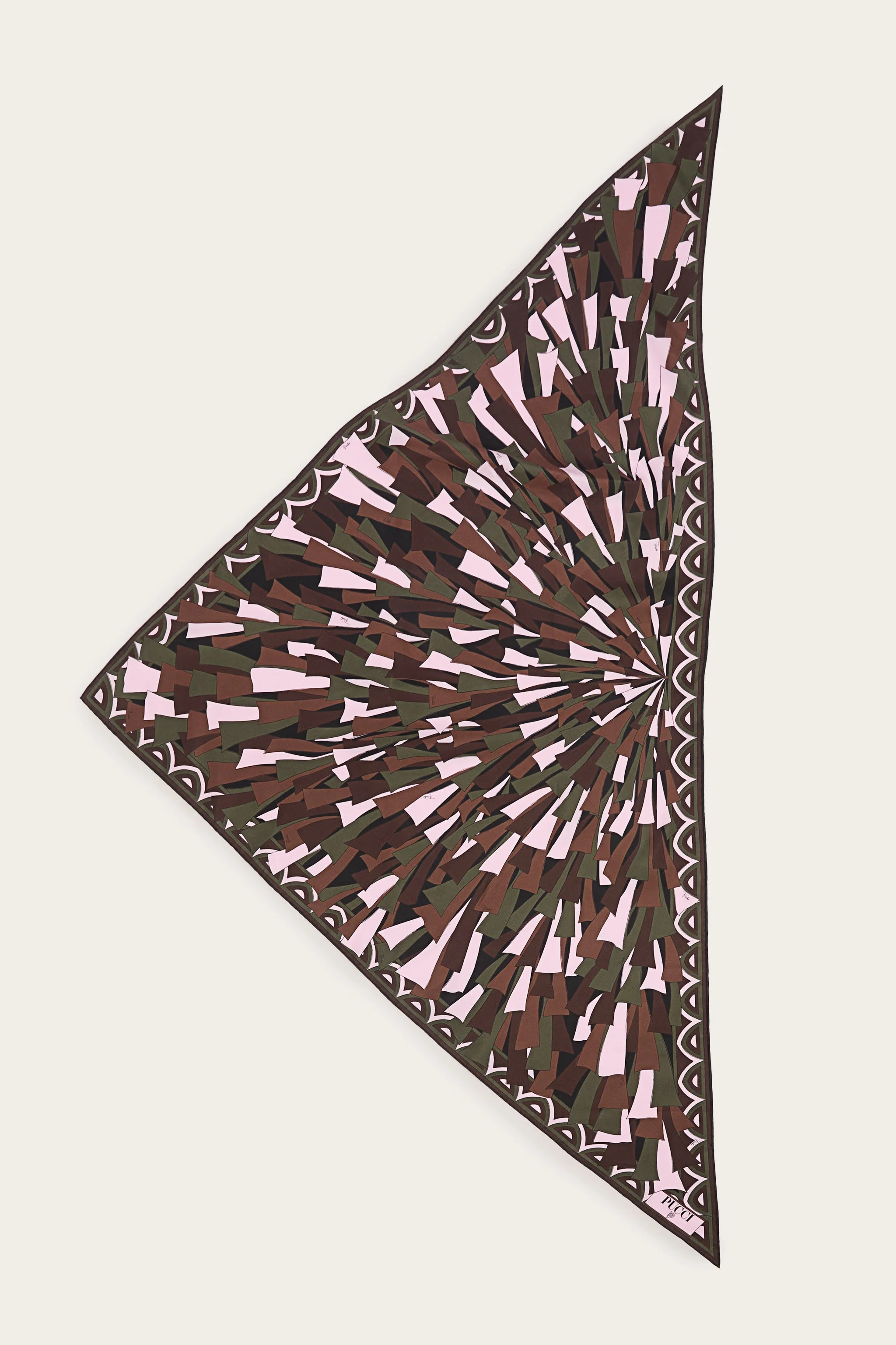 BAIADERA PRINT SILK TRIANGLE SCARF - 1