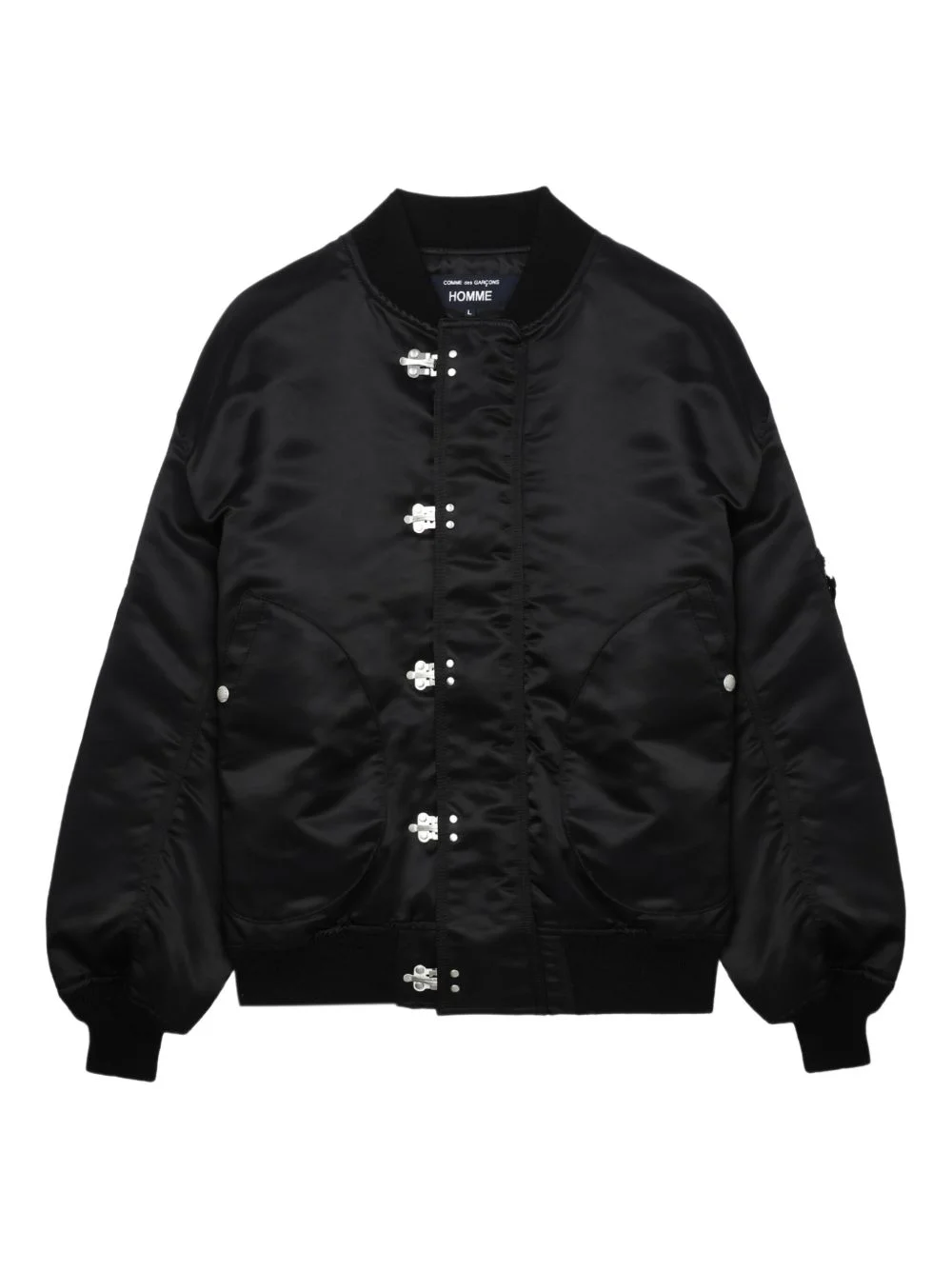 satin-finish bomber jacket - 1