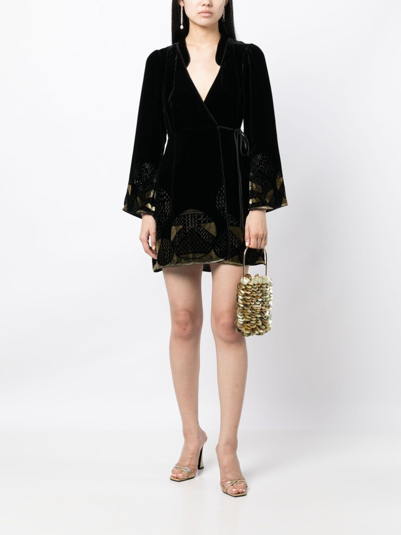RIXO Iris velvet short dress outlook