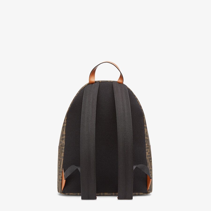 Brown fabric backpack - 3