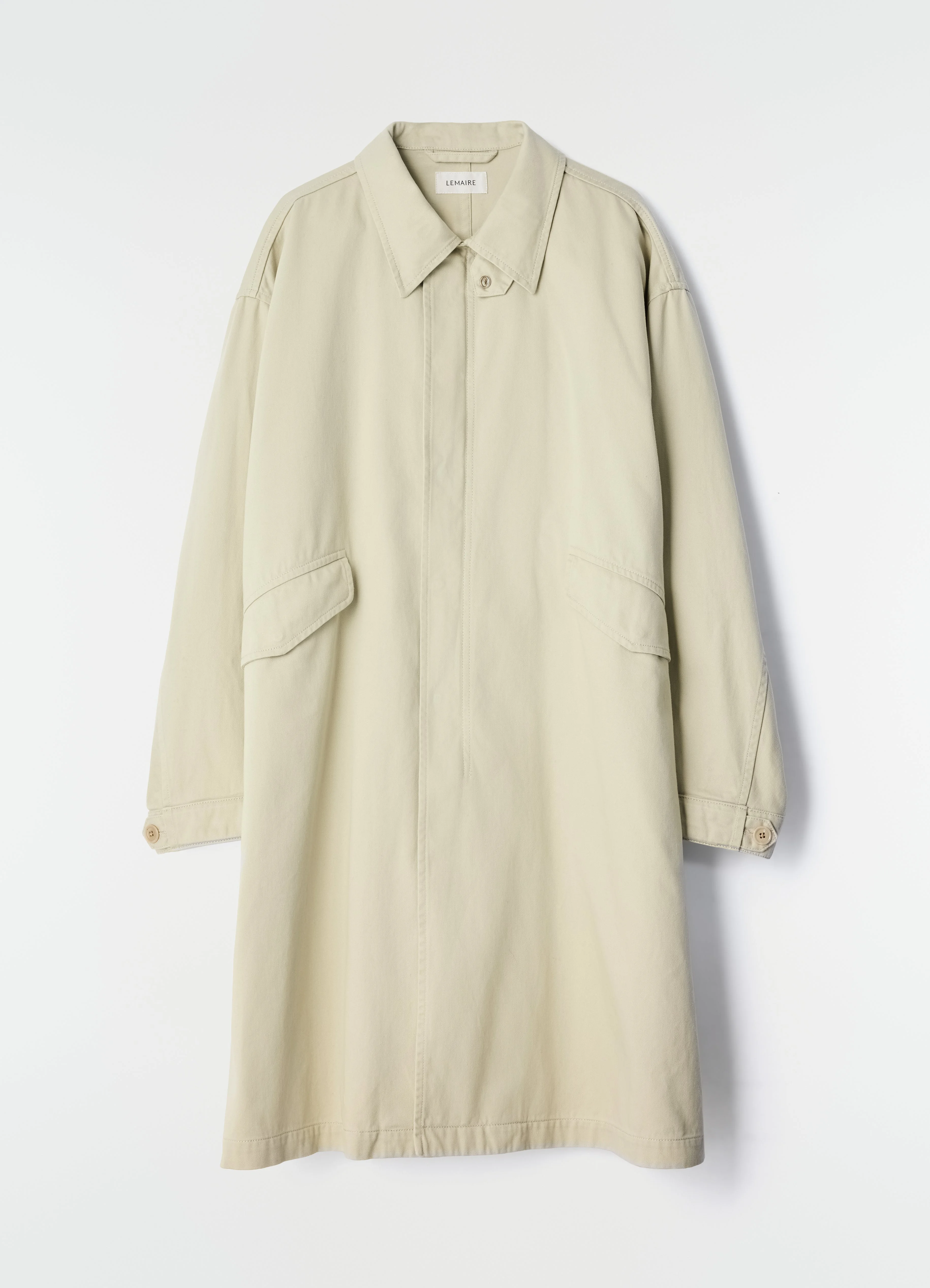 MILITARY PARKA IN HEAVY COTTON SATIN - 1