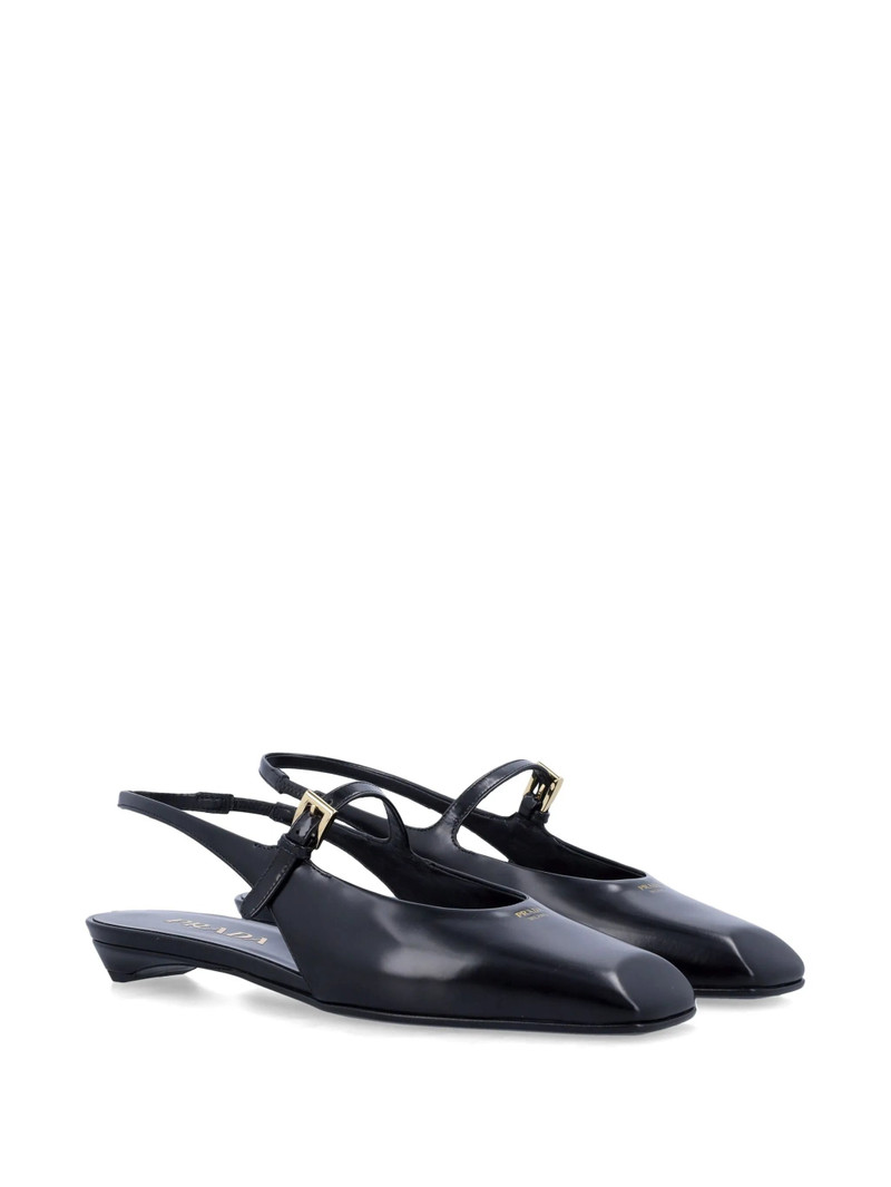 Prada Leather Slingback Ballet Flats outlook