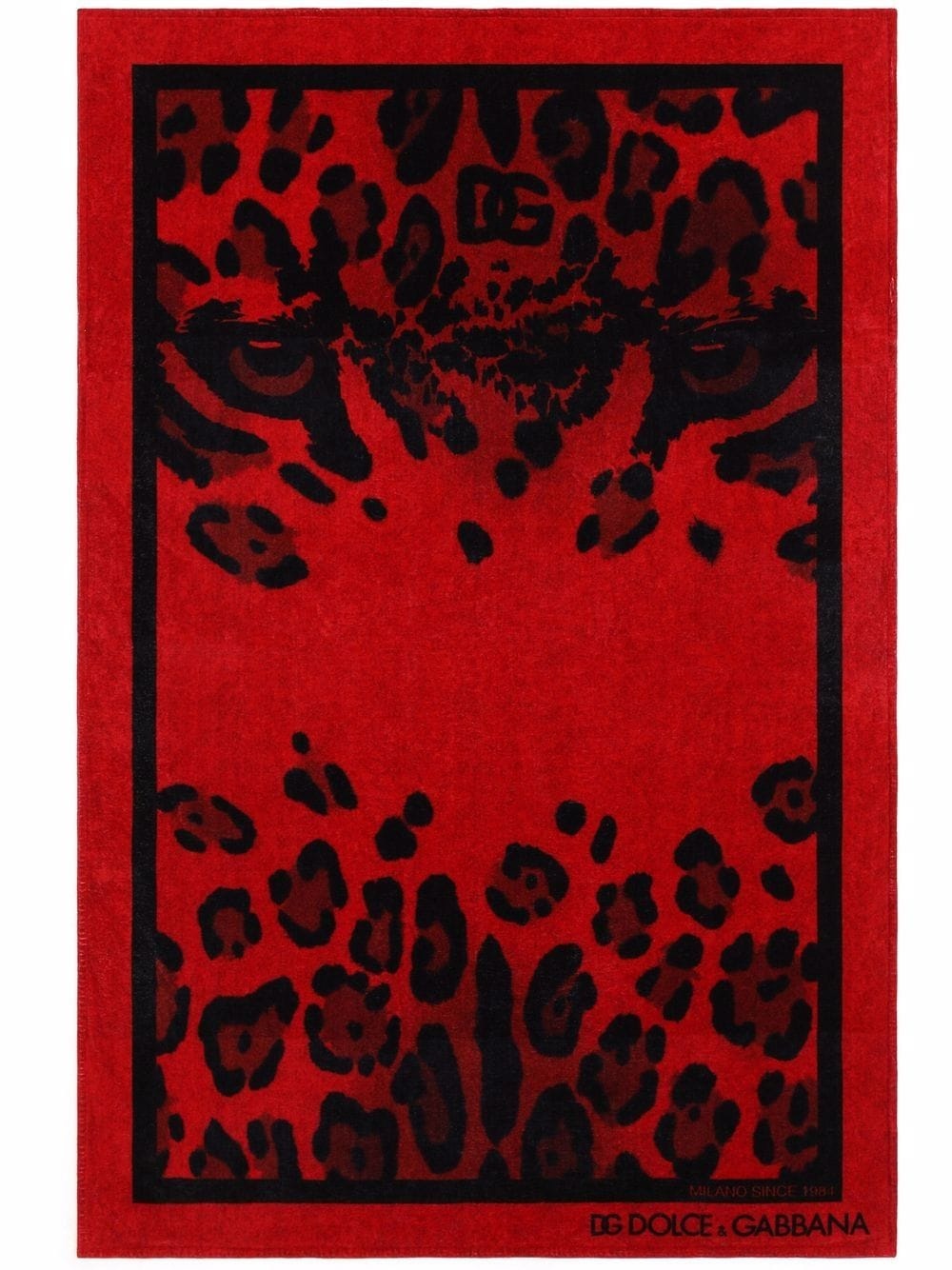 leopard-print beach towel - 1