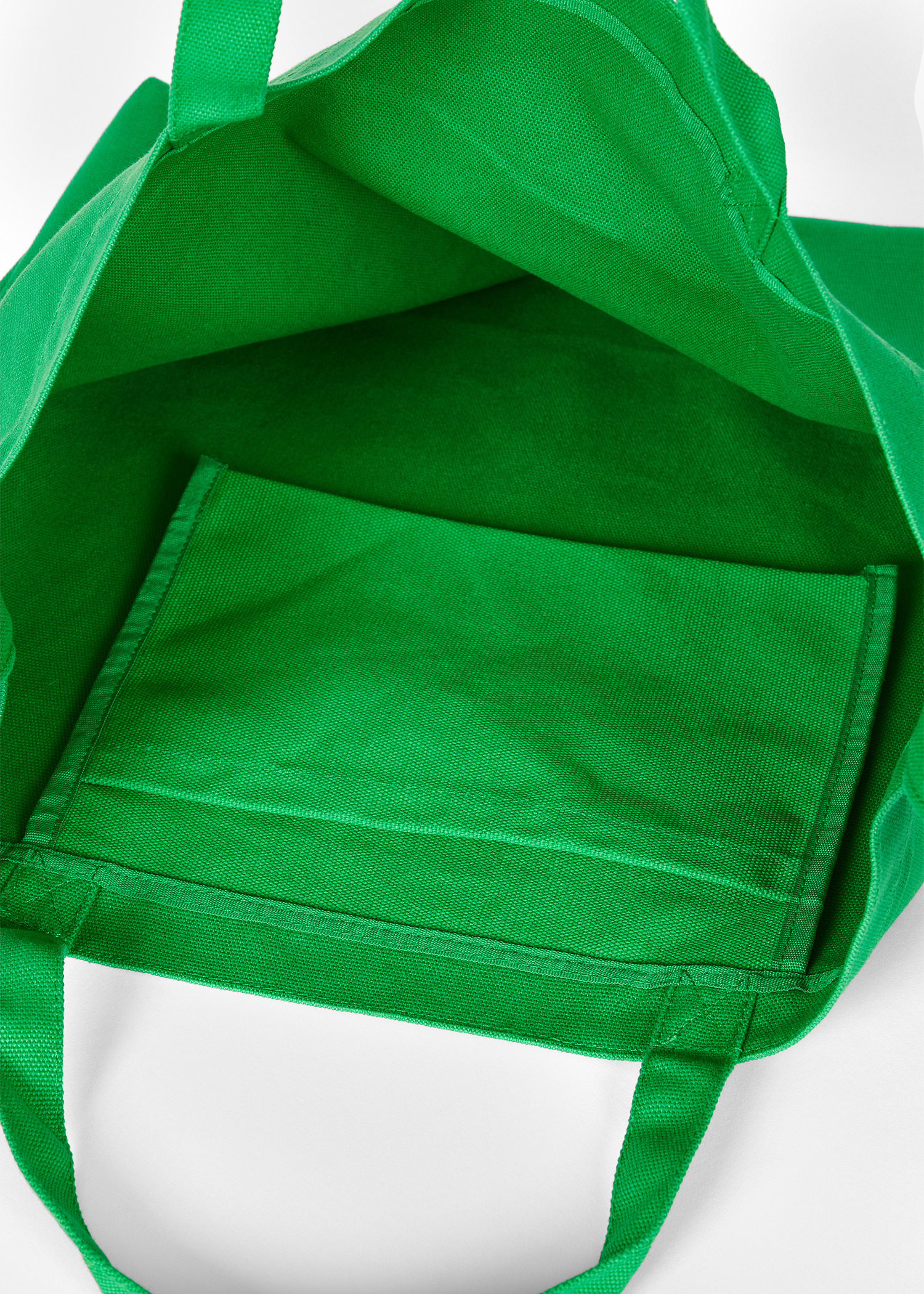 Green Cotton-Canvas Quote Tote Bag - 6