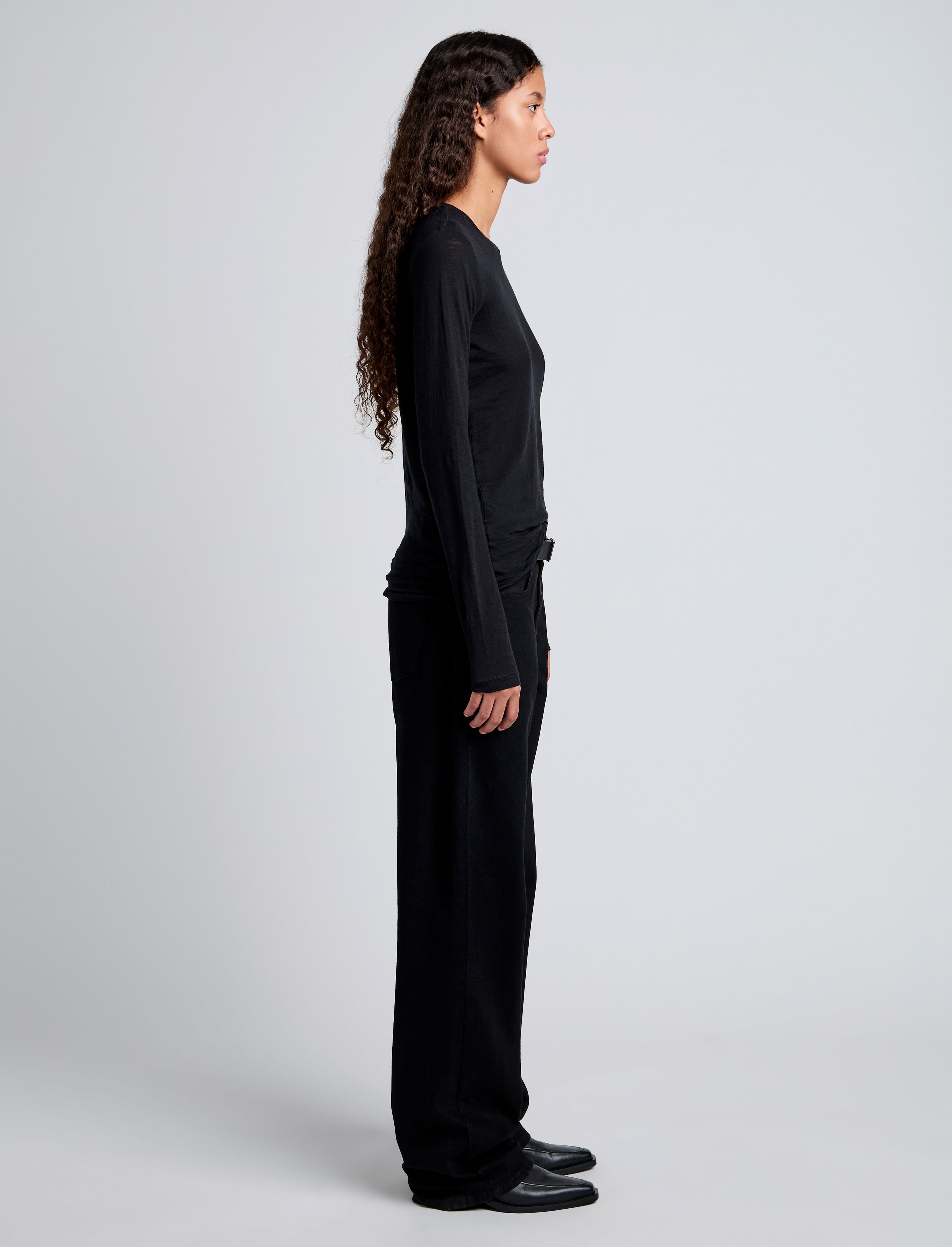 Long Sleeve T-Shirt in Tissue Jersey - 4