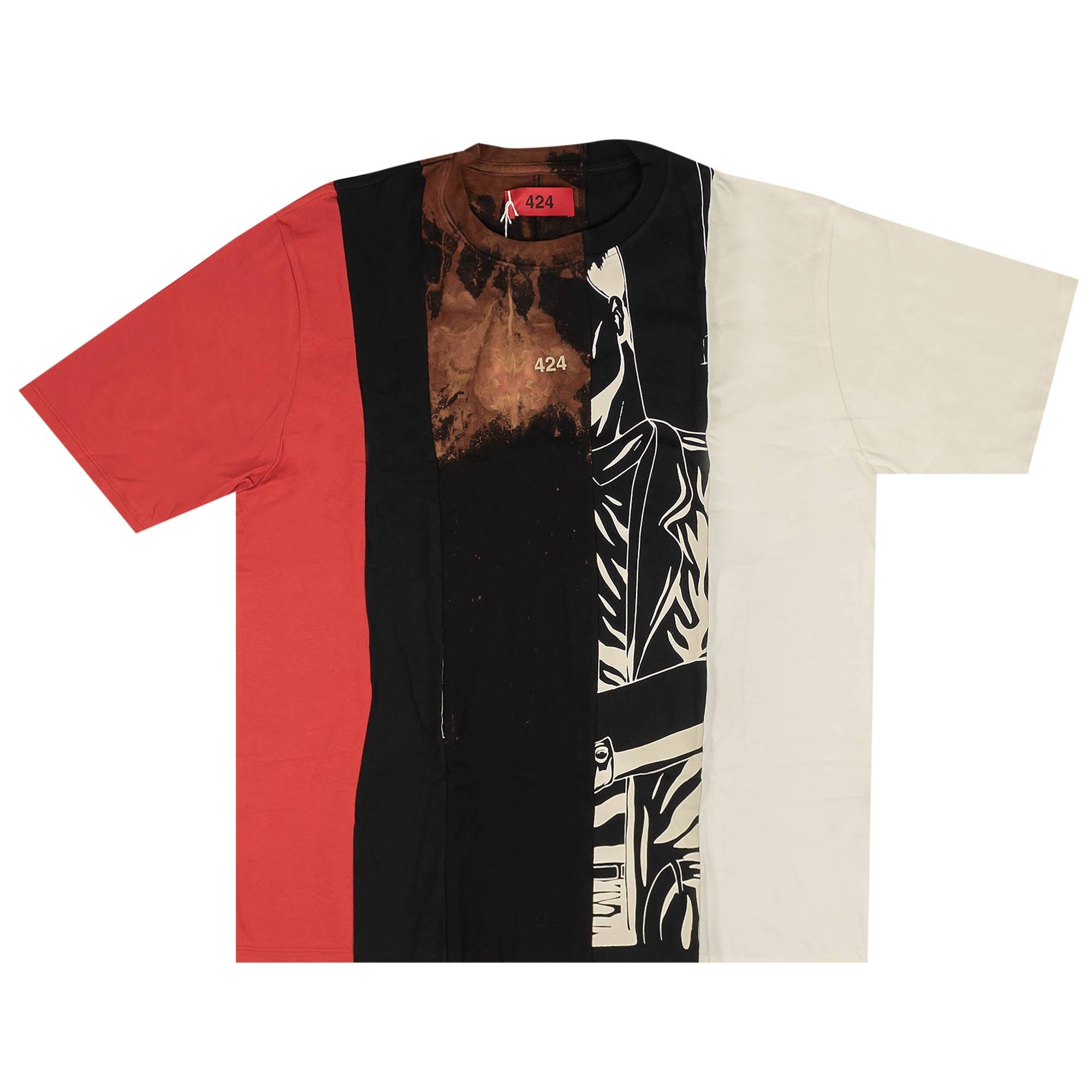 424 Reworked Short-Sleeve T-Shirt 'Black/Multicolor' - 1