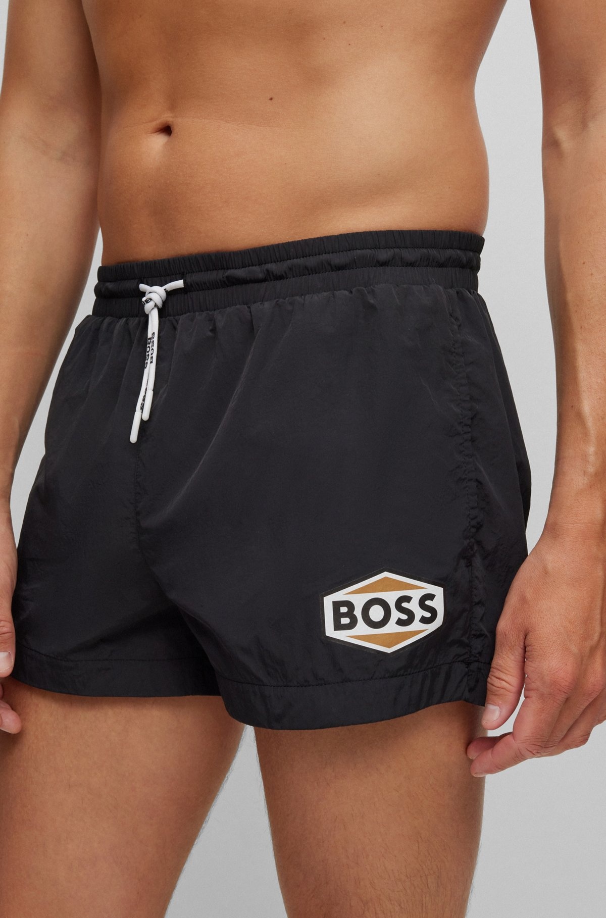 QUICK-DRYING SWIM SHORTS WITH LOGO DETAILS - 3