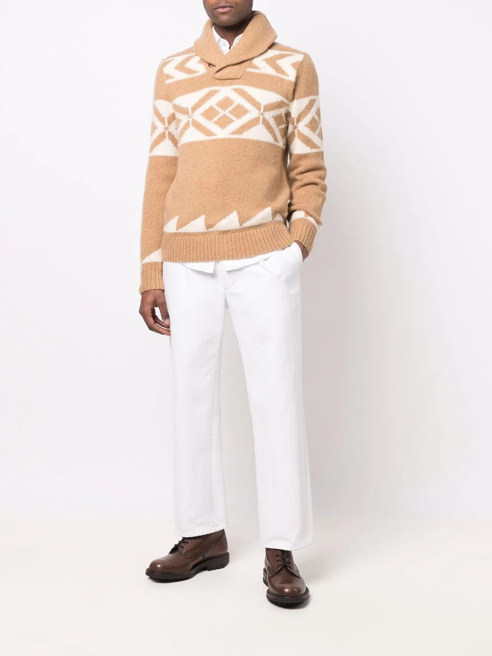 patterned jacquard jumper - 2