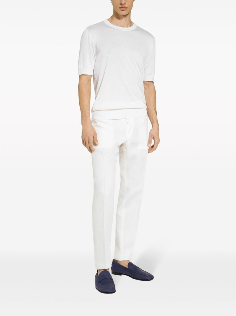 Dolce & Gabbana logo-embroidered silk knitted top outlook
