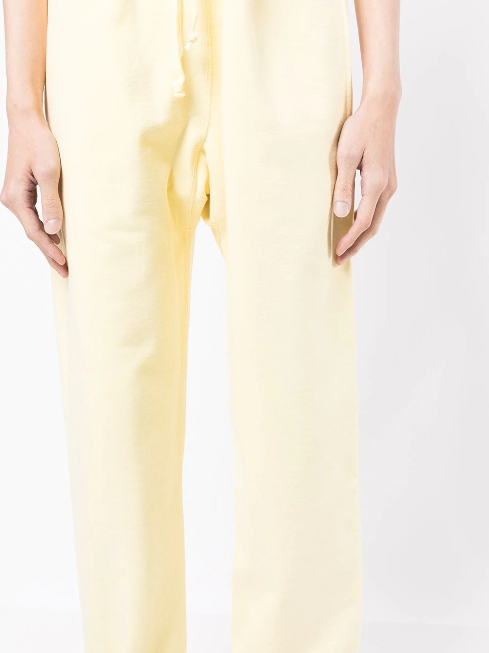 drawstring-waist cotton track trousers - 6