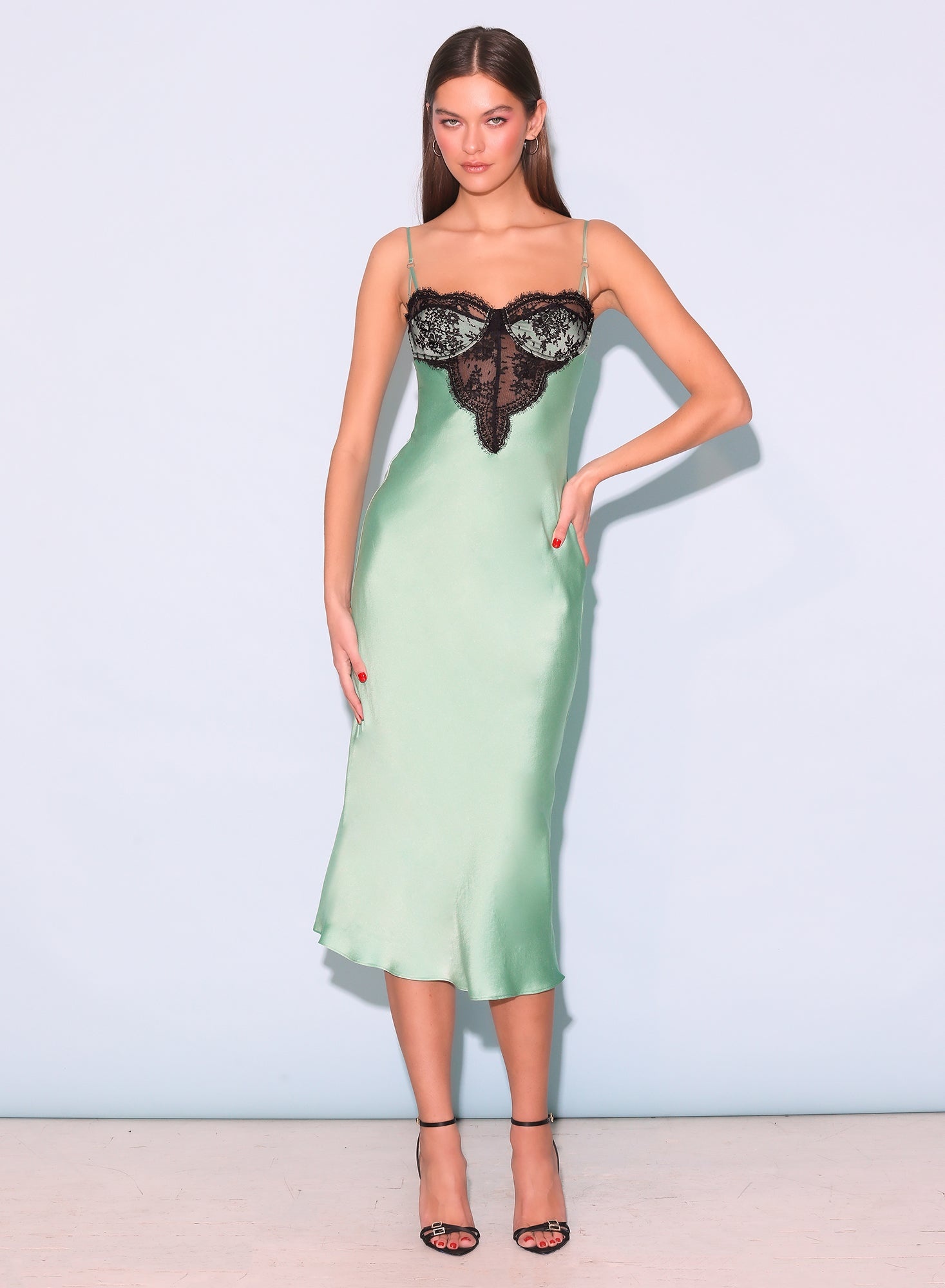 Frankie Lace Cupped Slip Dress - 2