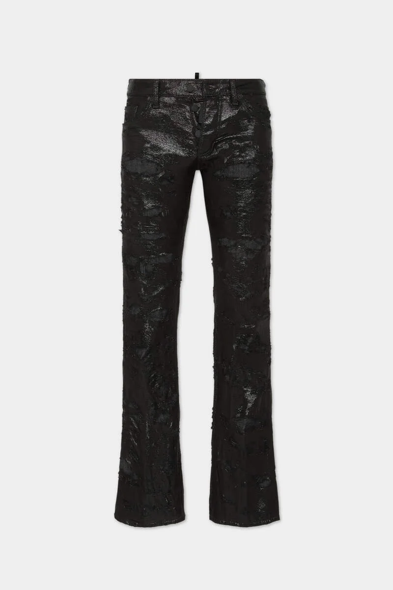 BLACK DISCO WASH SHARPEI FLARED BOOTCUT JEANS - 1