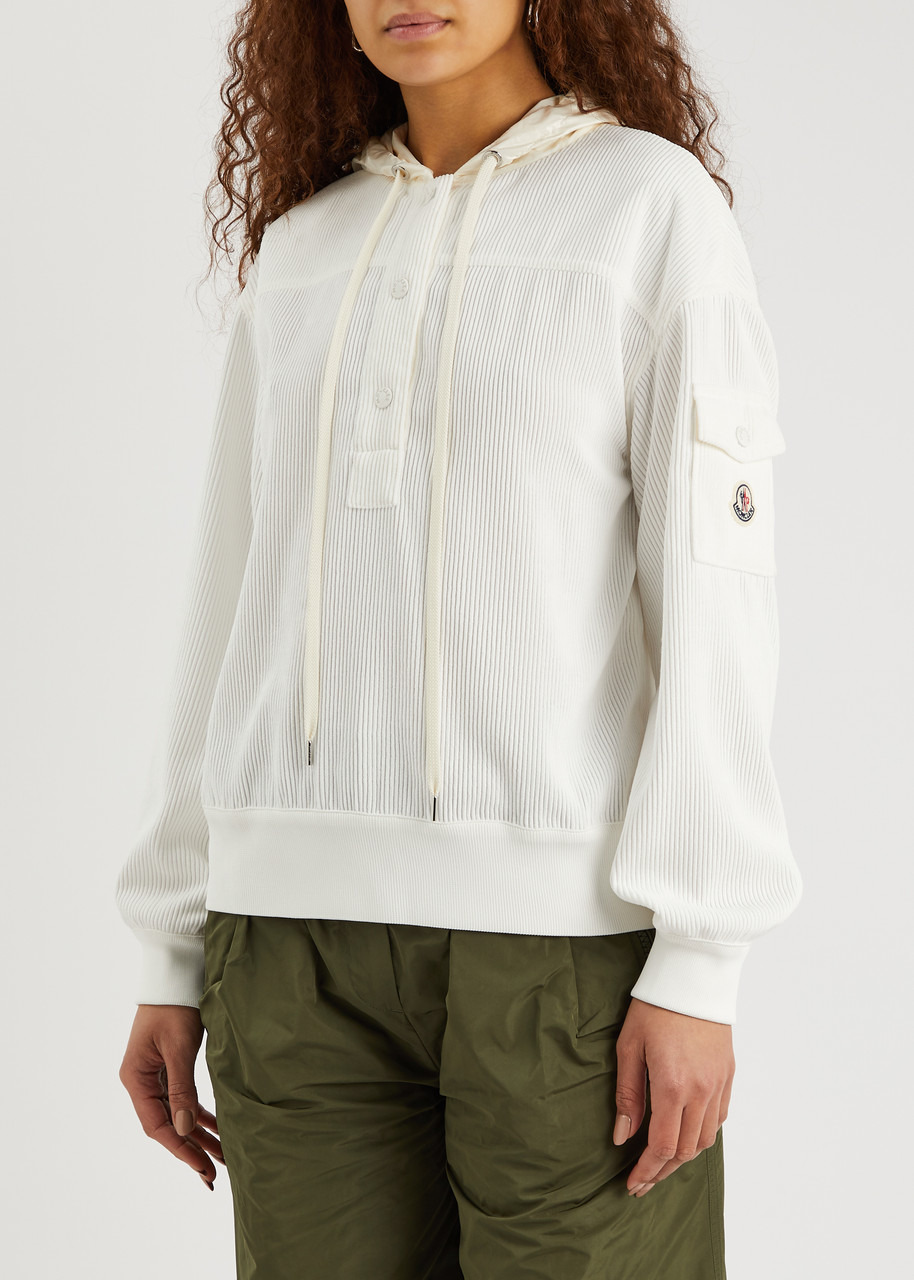 Hooded corduroy sweatshirt - 2
