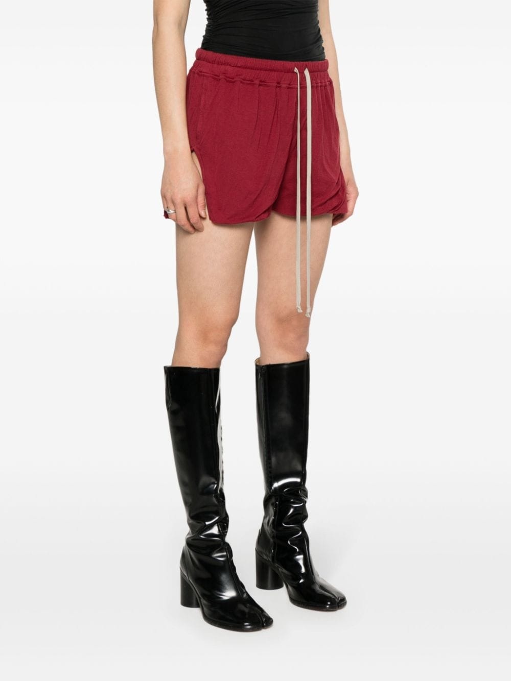 side-slits jersey shorts - 3