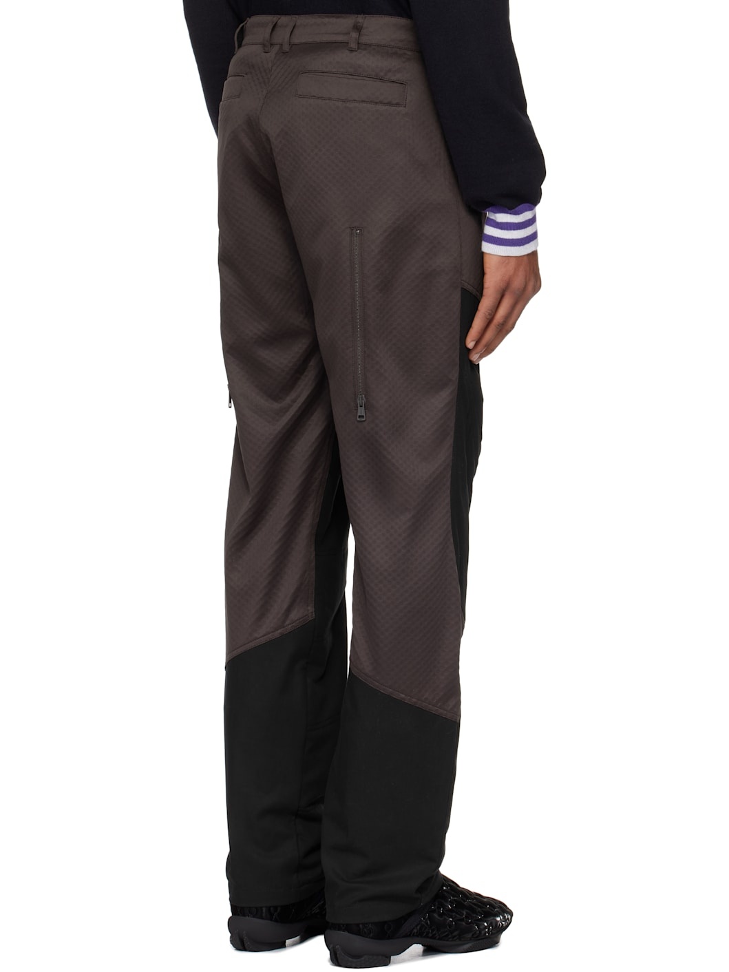 Brown & Black Solix Zip Trousers - 3