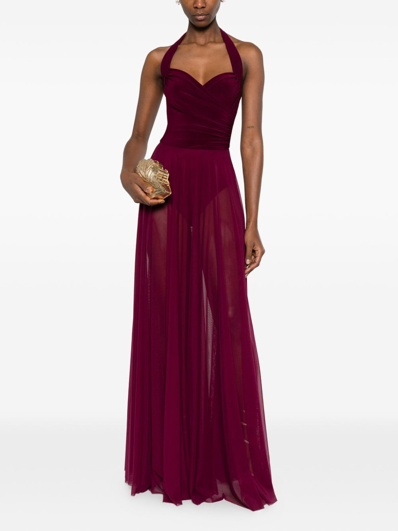 NORMA KAMALI halter draped maxi dress outlook