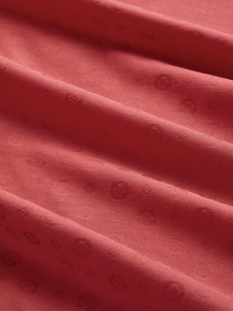 Women's Pajamas Cotton Jacquard Red Rose Motif 6
