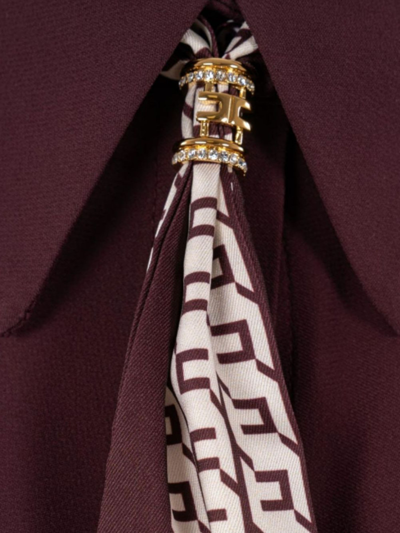 ELISABETTA FRANCHI embellished-neck shirt outlook
