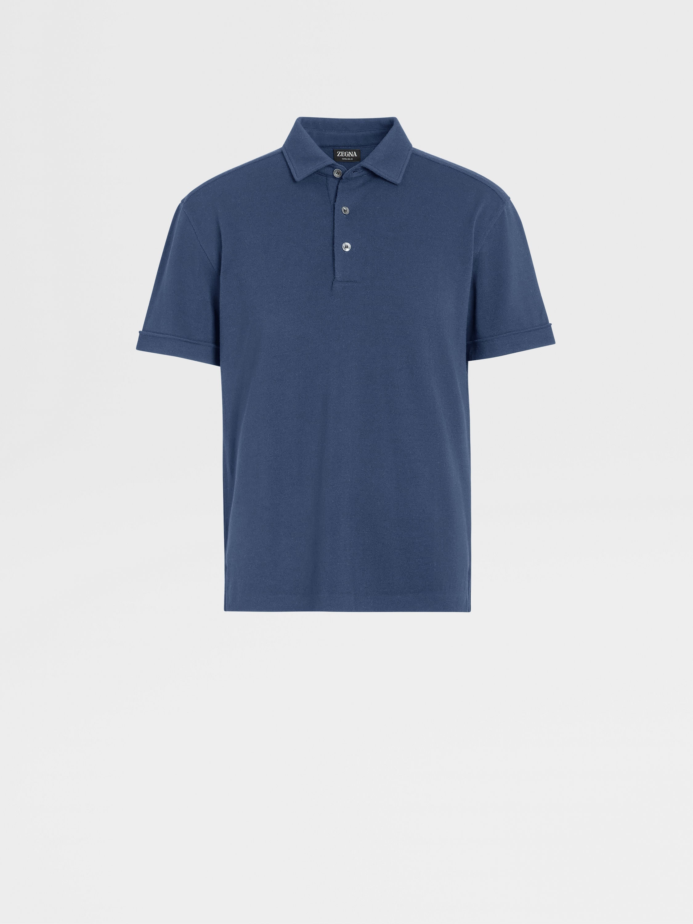 UTILITY BLUE 12MILMIL12 WOOL POLO SHIRT - 1