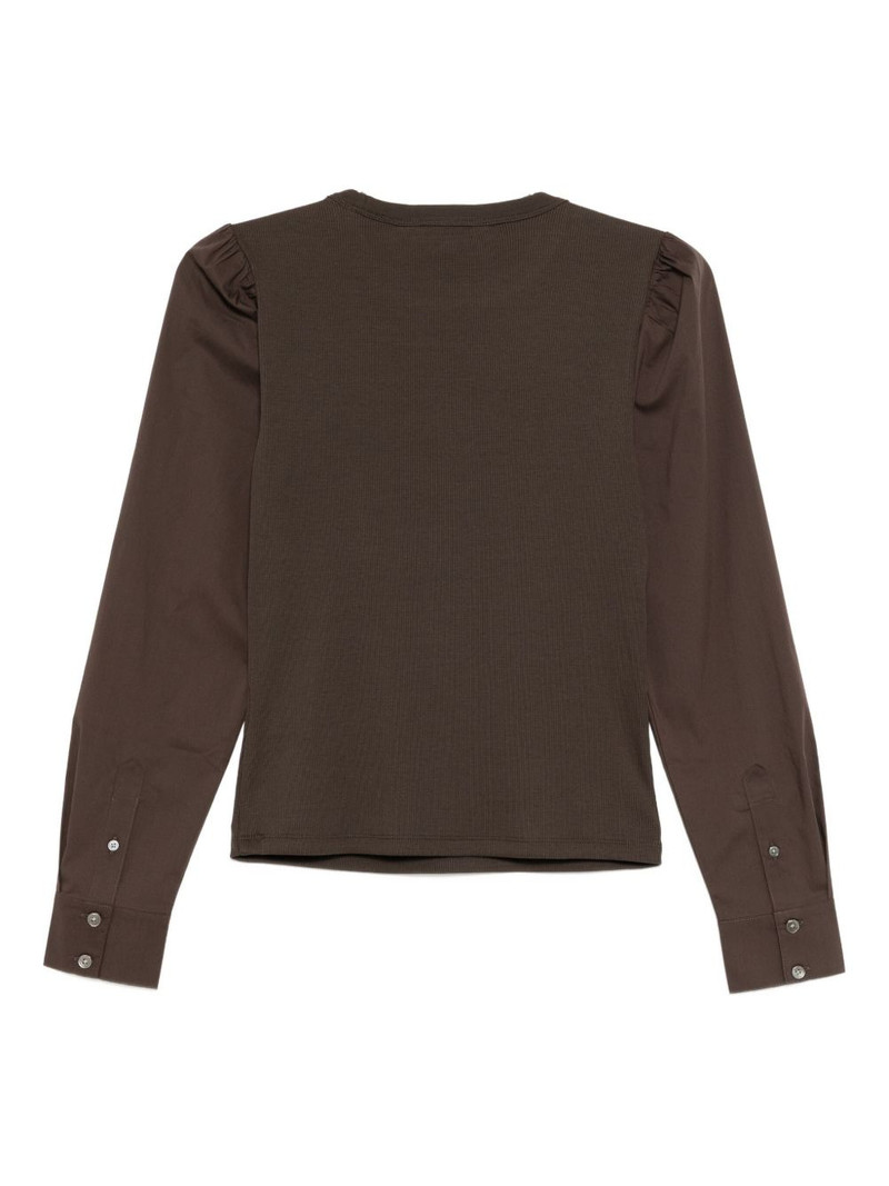 VERONICA BEARD Fersia mixed-media tee outlook