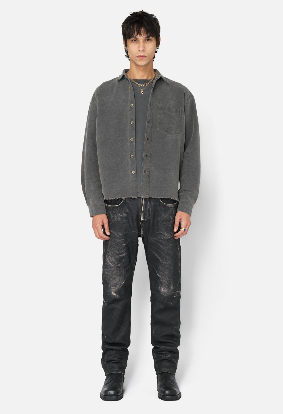 SOLID HEMI OVERSIZED SHIRT - 4