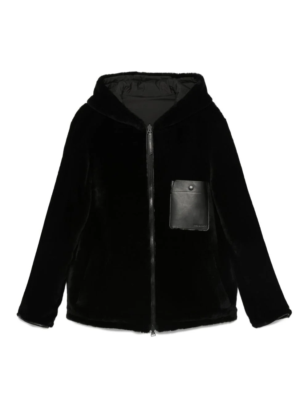 hooded reversible jacket - 1