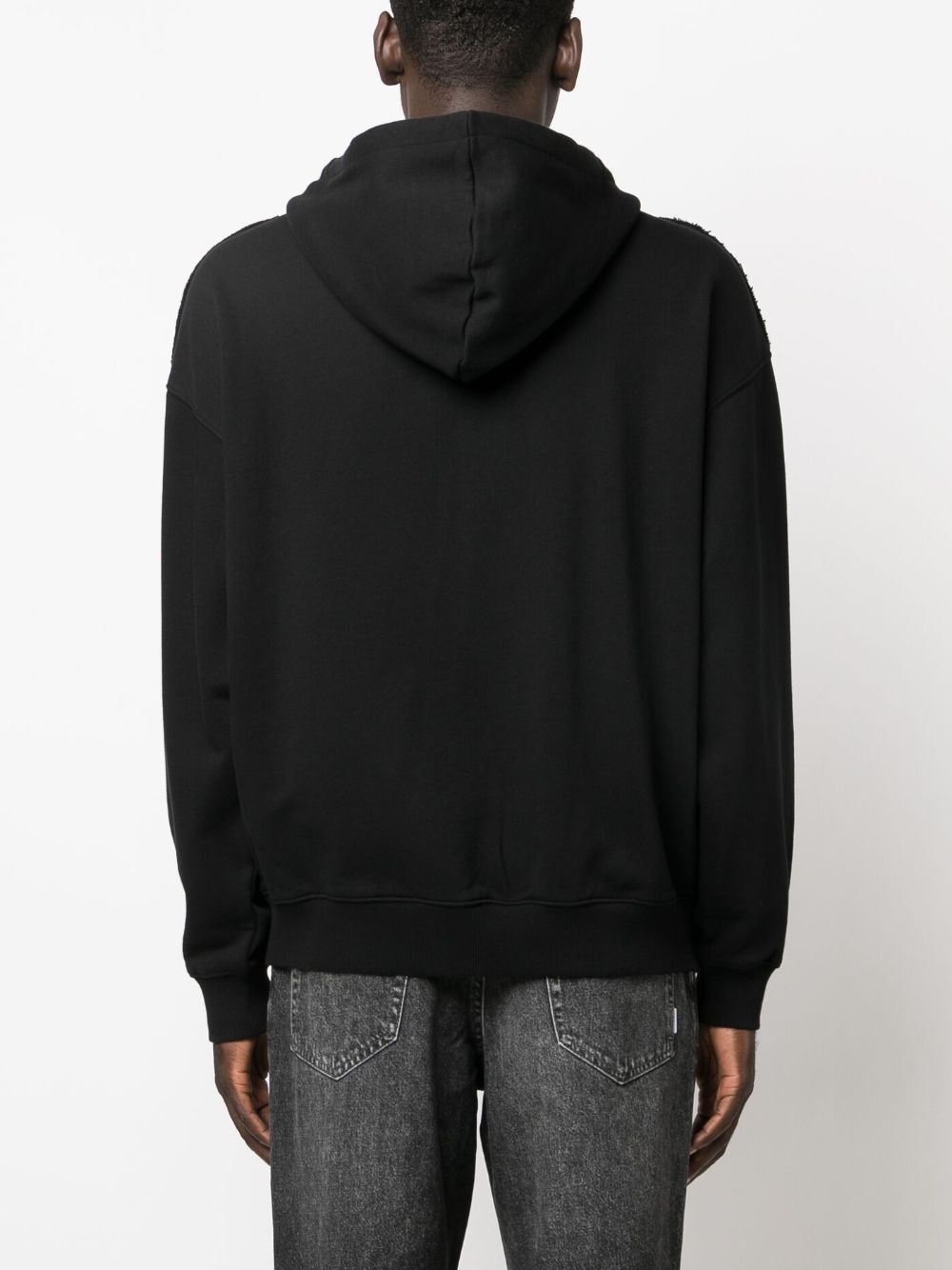 embroidered-logo zip-fastening hoodie - 4