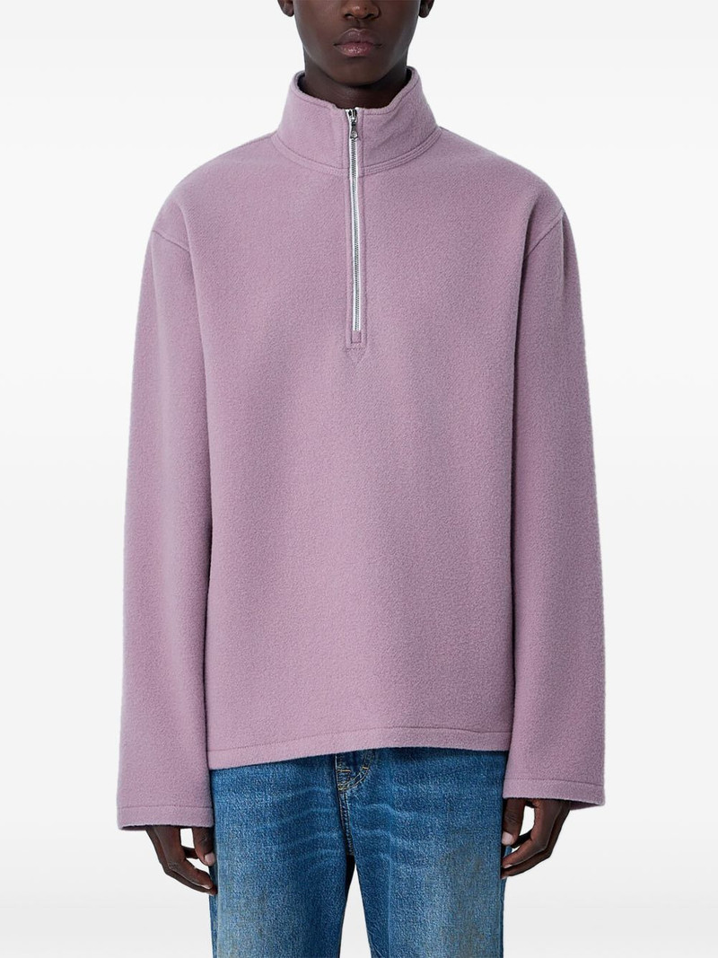 zip-collar sweatshirt 1