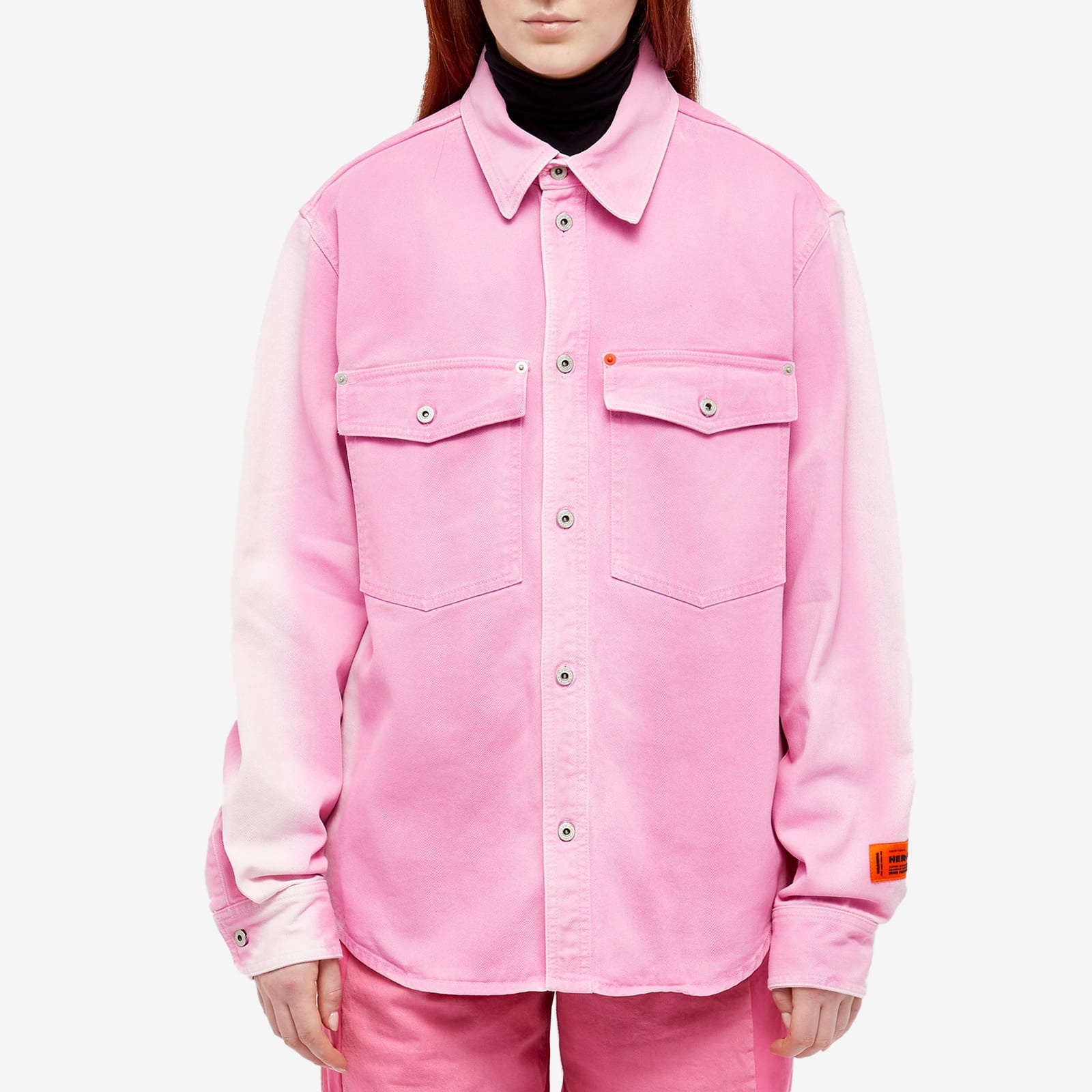 Heron Preston Gradient Denim Shirt Jacket - 2