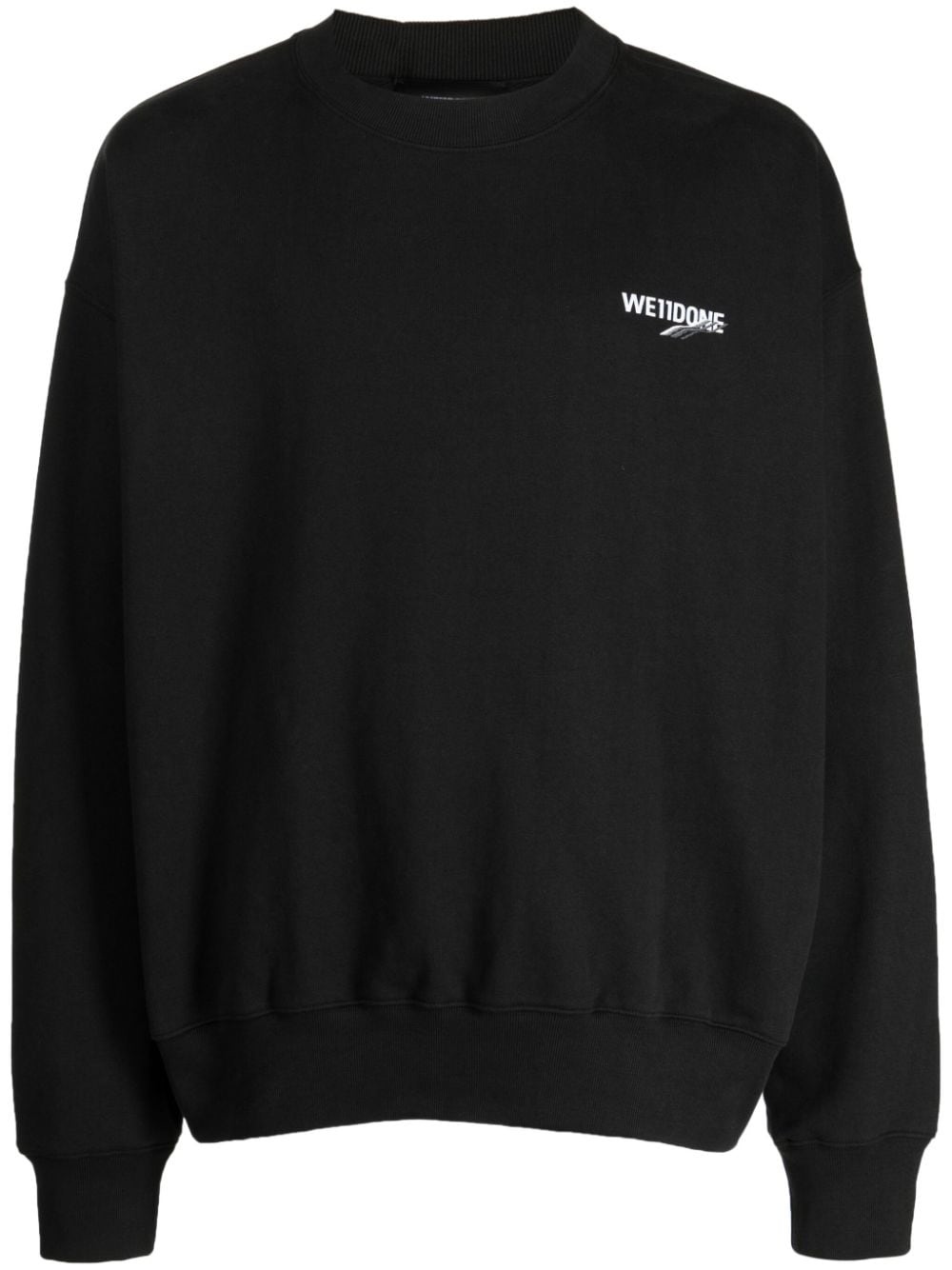 logo-print cotton sweatshirt - 1