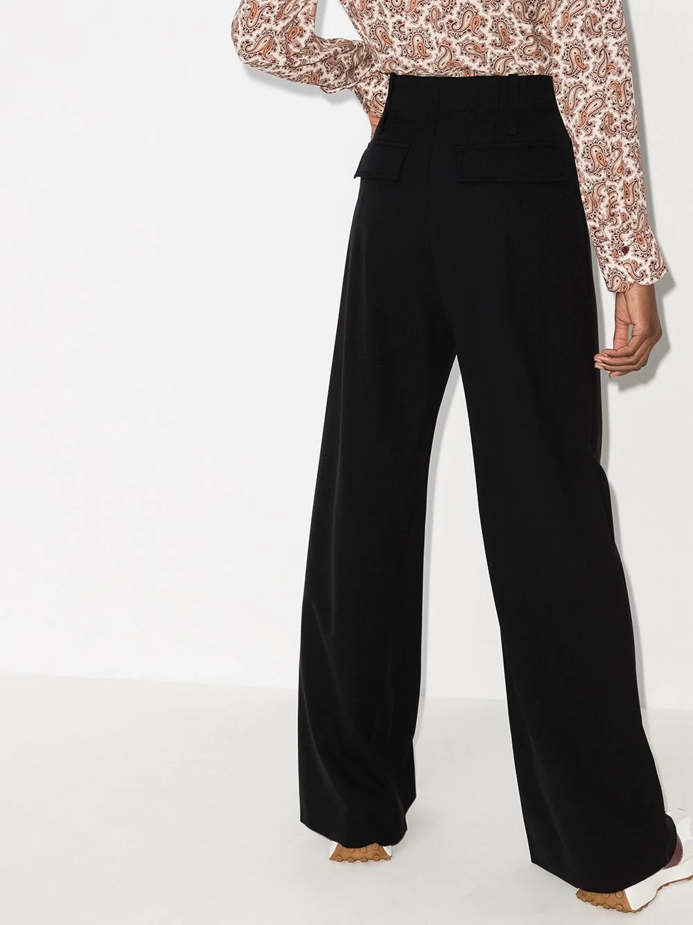 high-rise flared trousers - 3