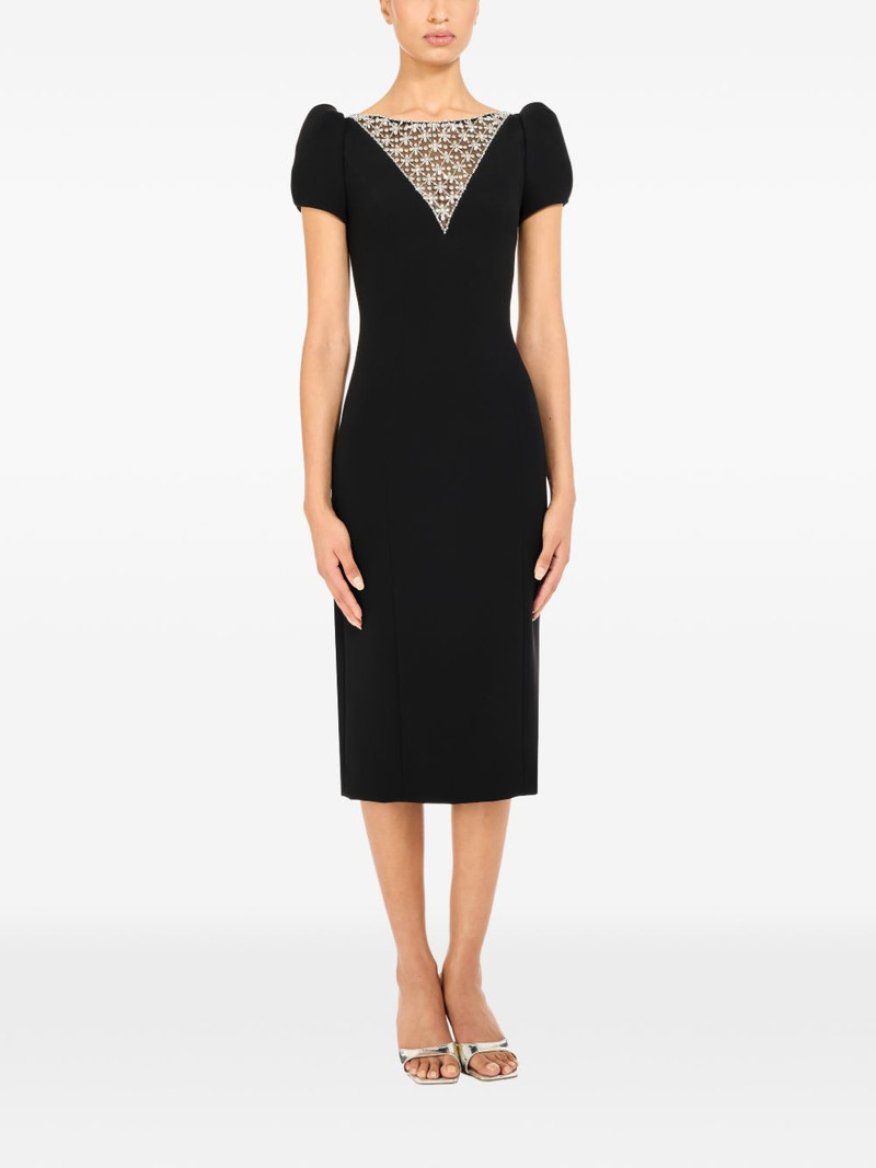JENNY PACKHAM Adeline embellished puff-sleeve midi dress outlook
